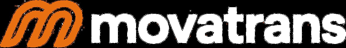 Movatrans logo with orange stylized M symbol and white text